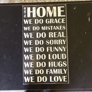A home decore of family quotes